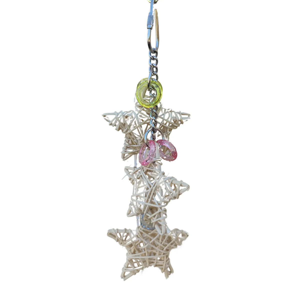 Small Plain Cane Stars Bird Toy