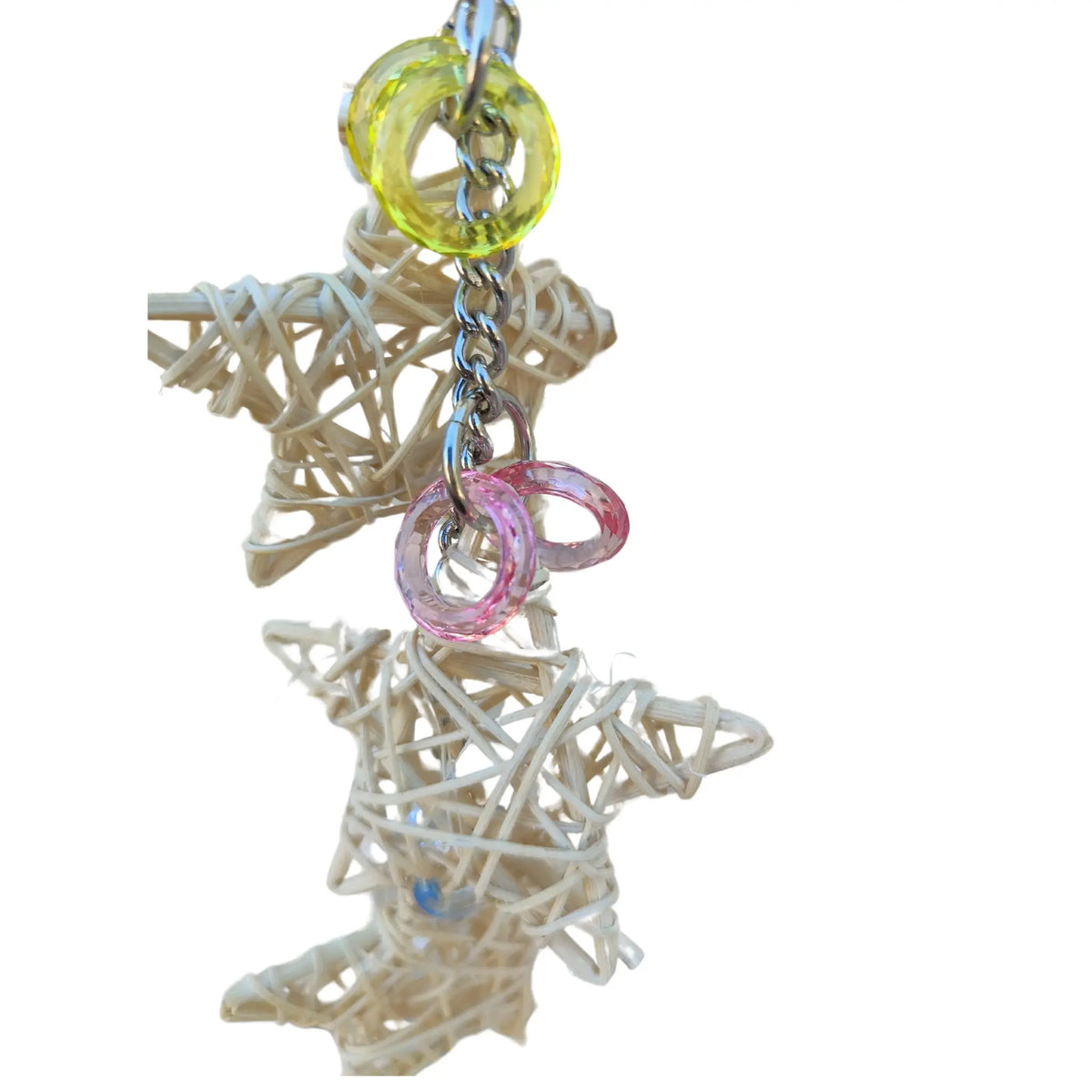 Small Plain Cane Stars Bird Toy