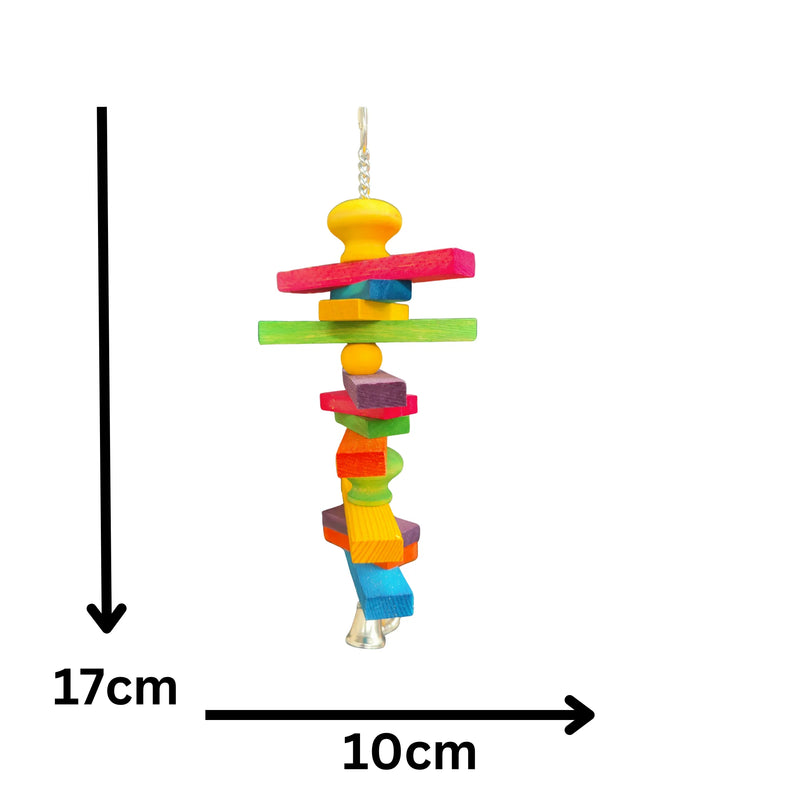 Small Coloured Stack Bird Toy