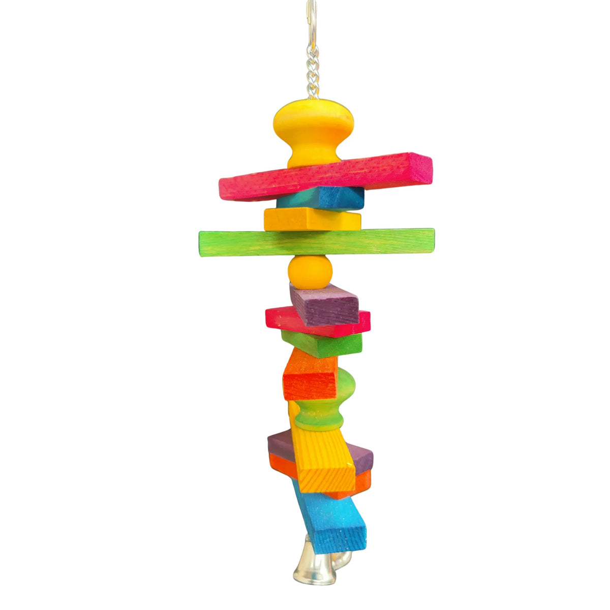 Small Coloured Stack Bird Toy