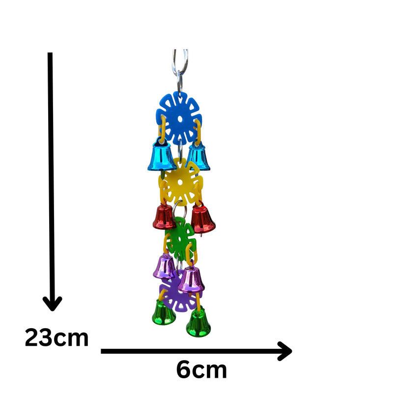 Small Discs and Bells Bird Toy