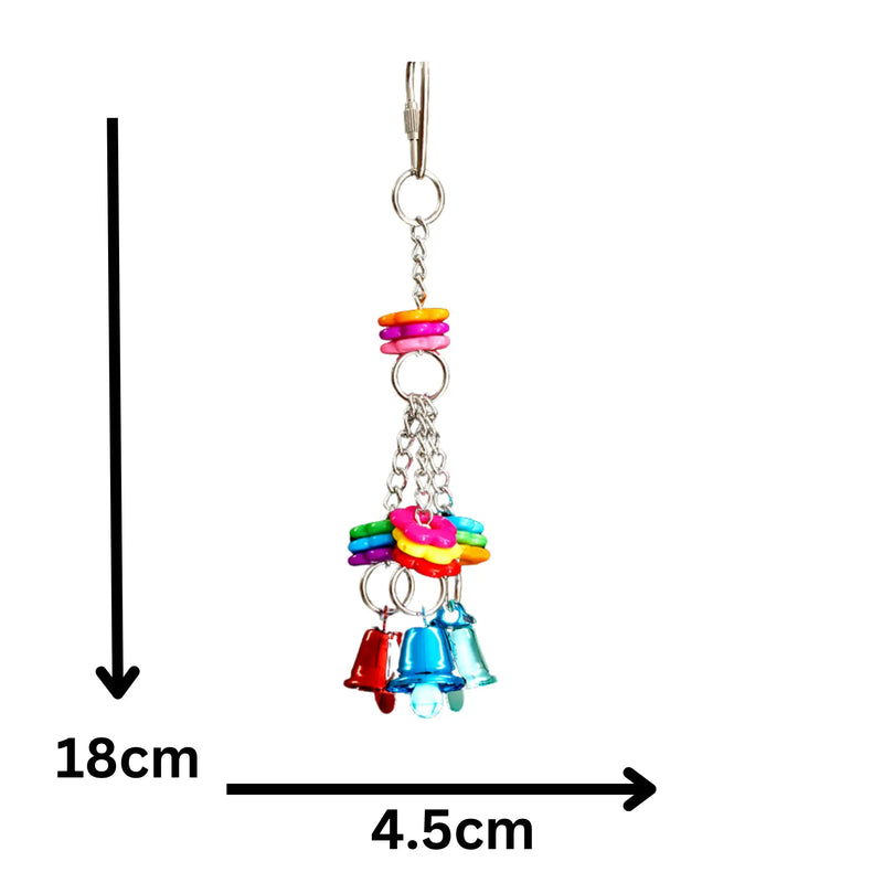 Small Flowers and Bells Bird Toy