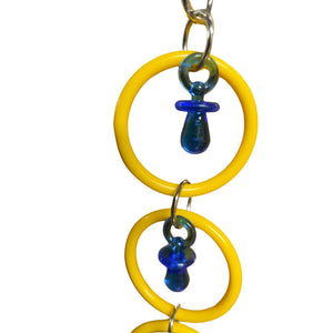 Small Hanging Rings with Dummies Bird Toy