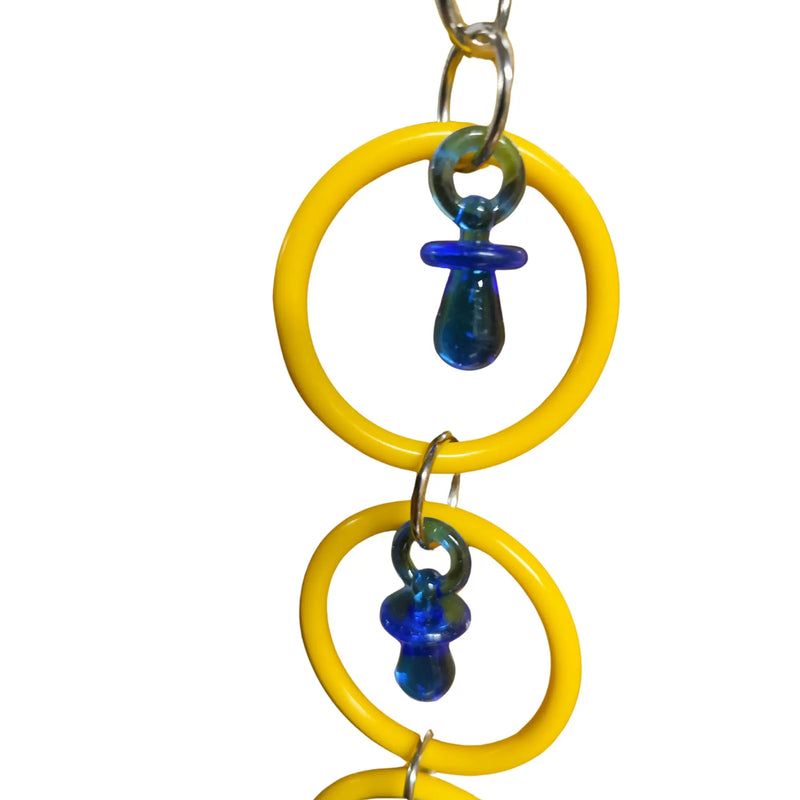 Small Hanging Rings with Dummies Bird Toy