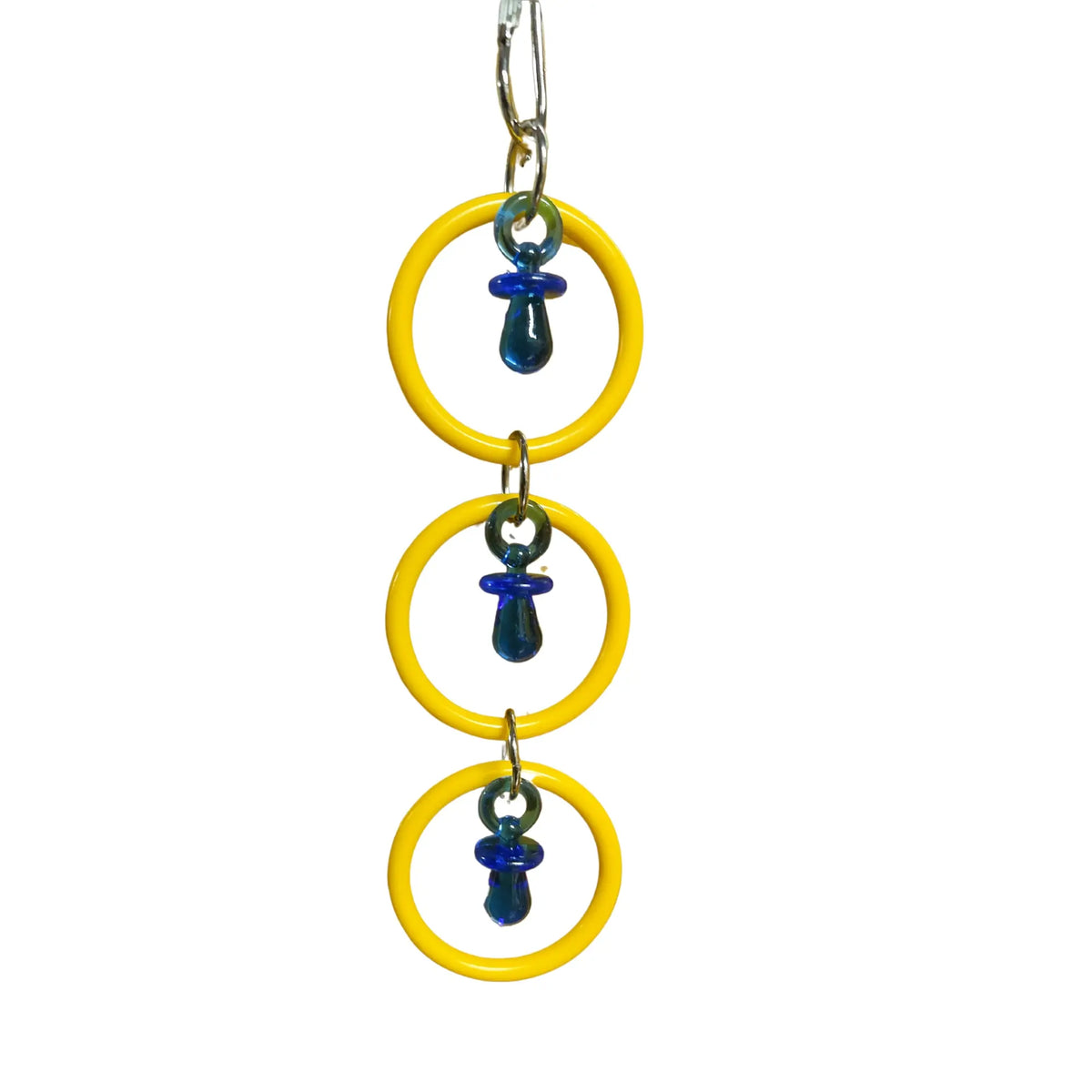 Small Hanging Rings with Dummies Bird Toy
