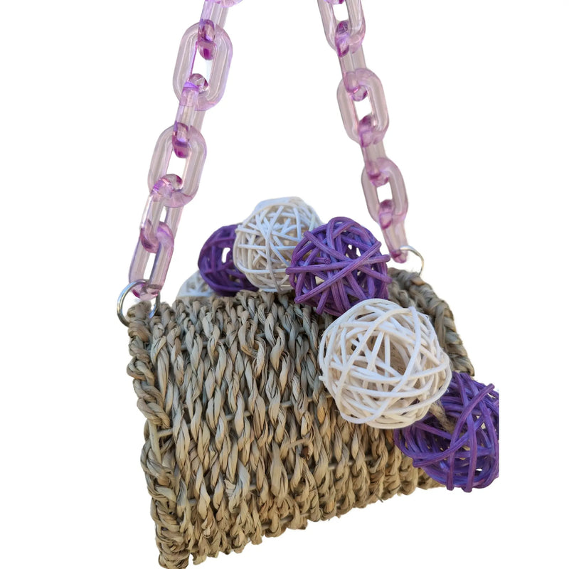 Small Tunnel with Cane Balls and Chain Bird Toy