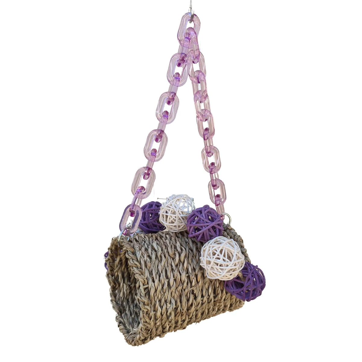 Small Tunnel with Cane Balls and Chain Bird Toy