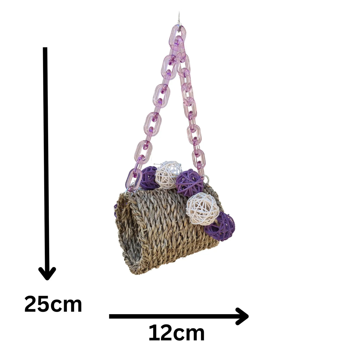 Small Tunnel with Cane Balls and Chain Bird Toy
