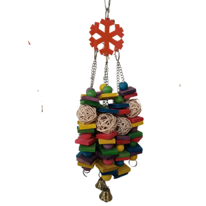 Snow Flake Dangle Bird Toy
