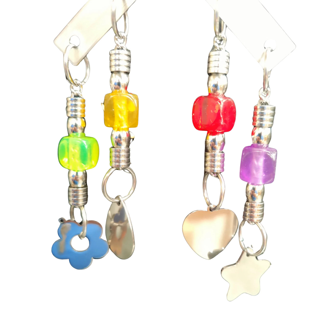 Stainless Steel Beads and Shapes Bird Toy