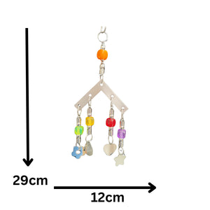 Stainless Steel Beads and Shapes Bird Toy