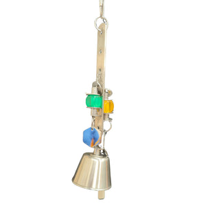 Stainless Steel Pull with Bell Bird Toy
