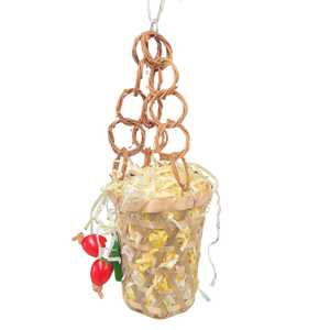 Strawberry Basket Hanging Bird Toy