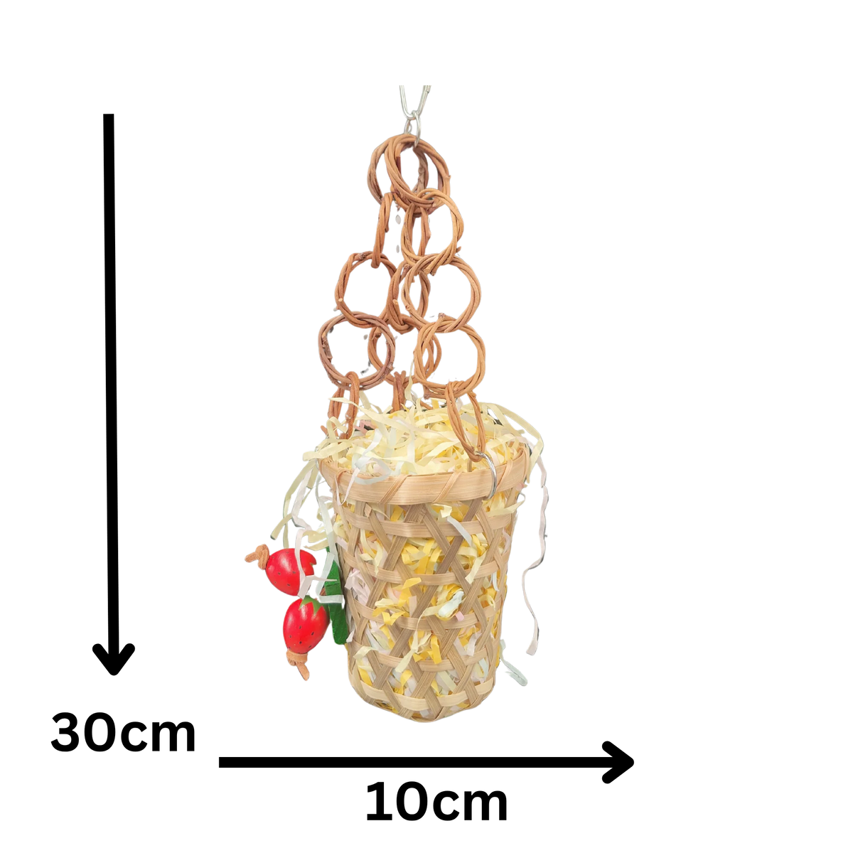 Strawberry Basket Hanging Bird Toy
