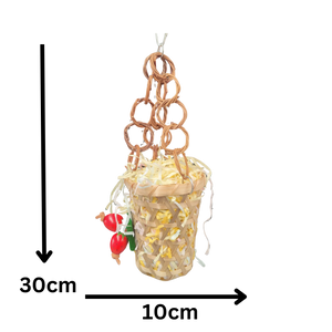 Strawberry Basket Hanging Bird Toy