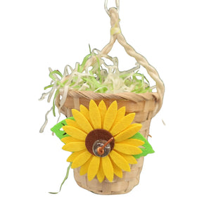 Sunflower Pot Bird Toy