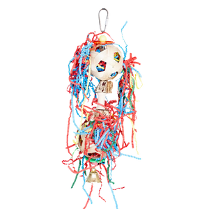 Two Paper Filled Cane Weave Balls Bird Toy