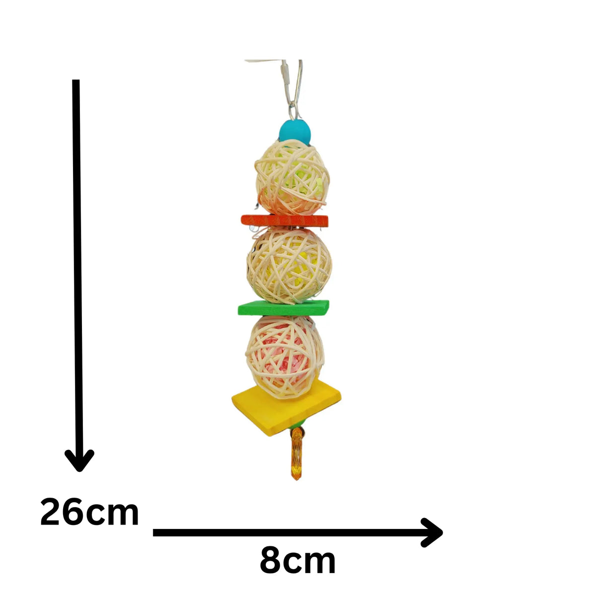 Three Cane Ball Bird Toy