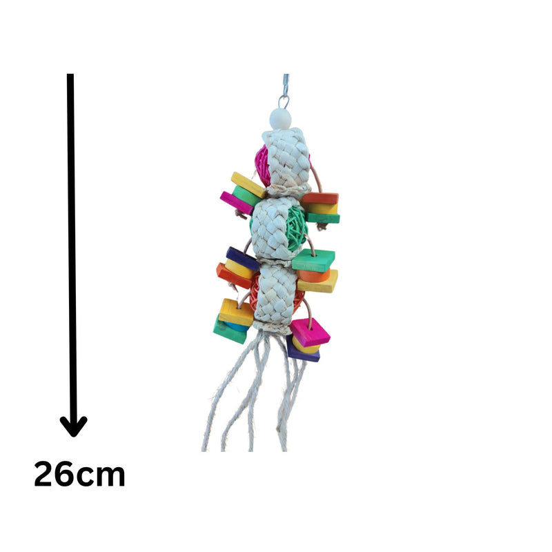 Three Cane balls with Dangles Bird Toy