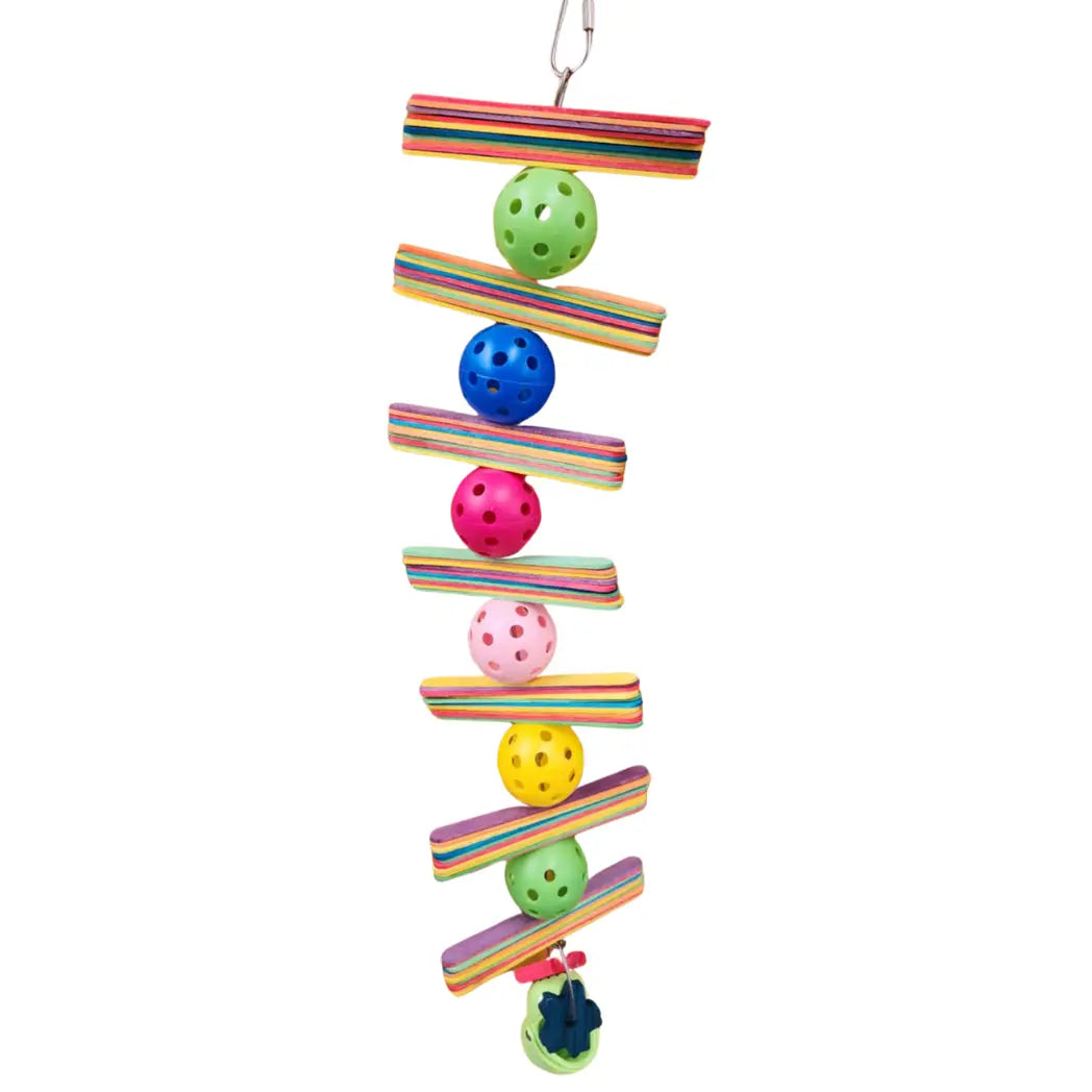 Tower of Pop Sticks and Balls Bird Toy