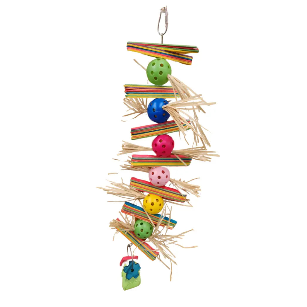 Tower of Pop Sticks and Balls with Wings bird Toy