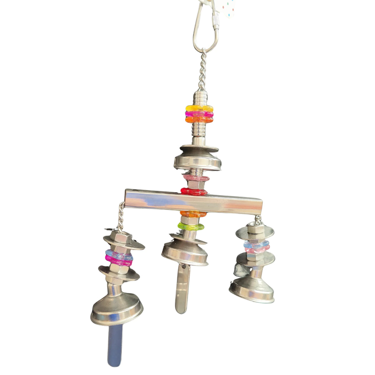 Trio of Bells Stainless Steel Bird Toy
