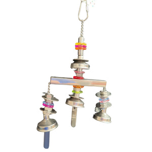 Trio of Bells Stainless Steel Bird Toy