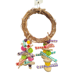 Vine Ring and Coloured Shredables Bird Toy