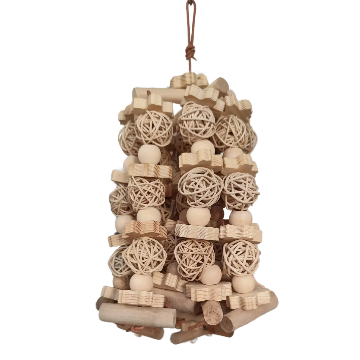 Wood Blocks and Cane Balls Bird Toys