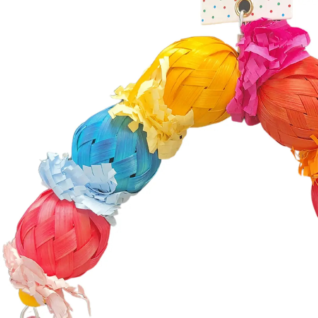 Waffle Paper Balls Bird Toy
