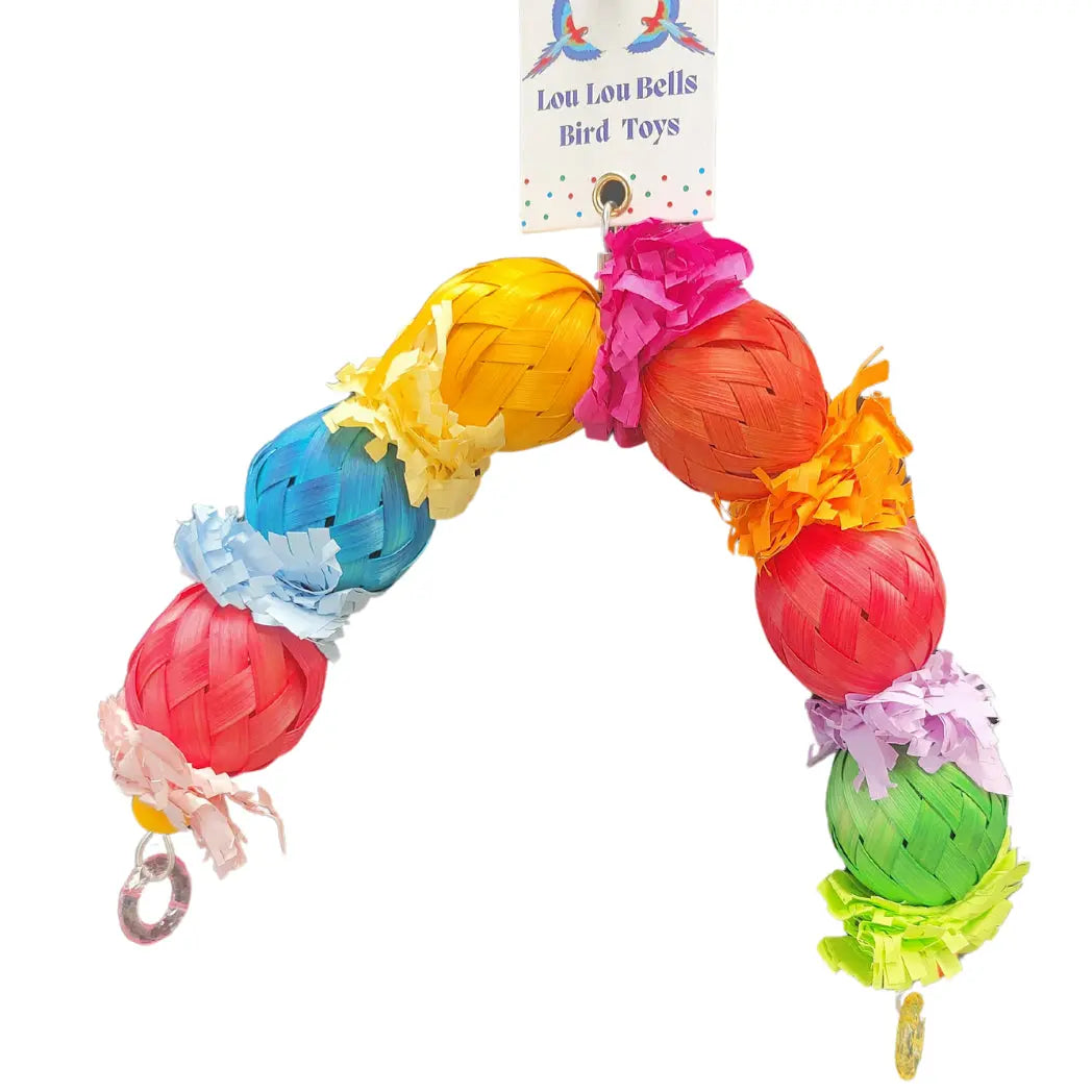 Waffle Paper Balls Bird Toy
