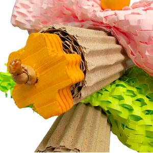 Waffle Paper and Cardboard Rolls Bird Toy