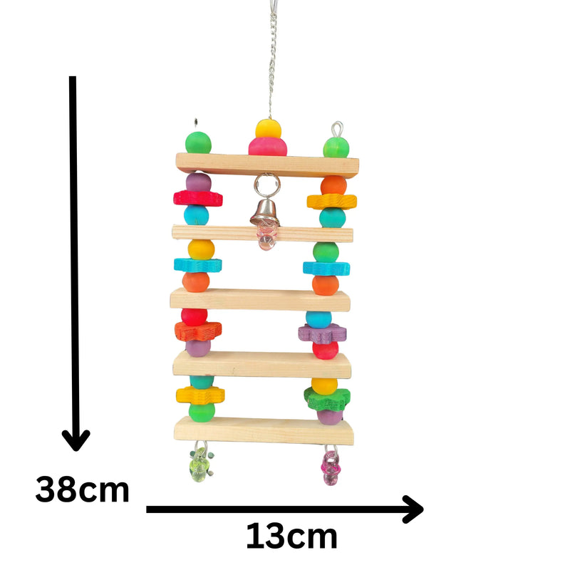 Wood Ball Ladder Bird Toy
