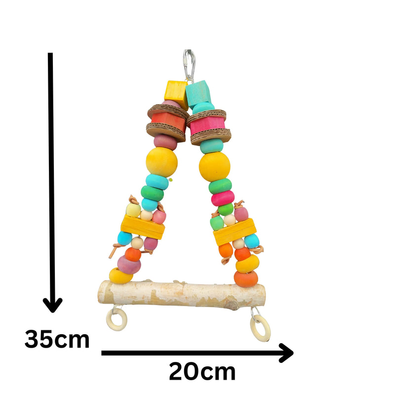 Wood Ball Swing Bird Toy