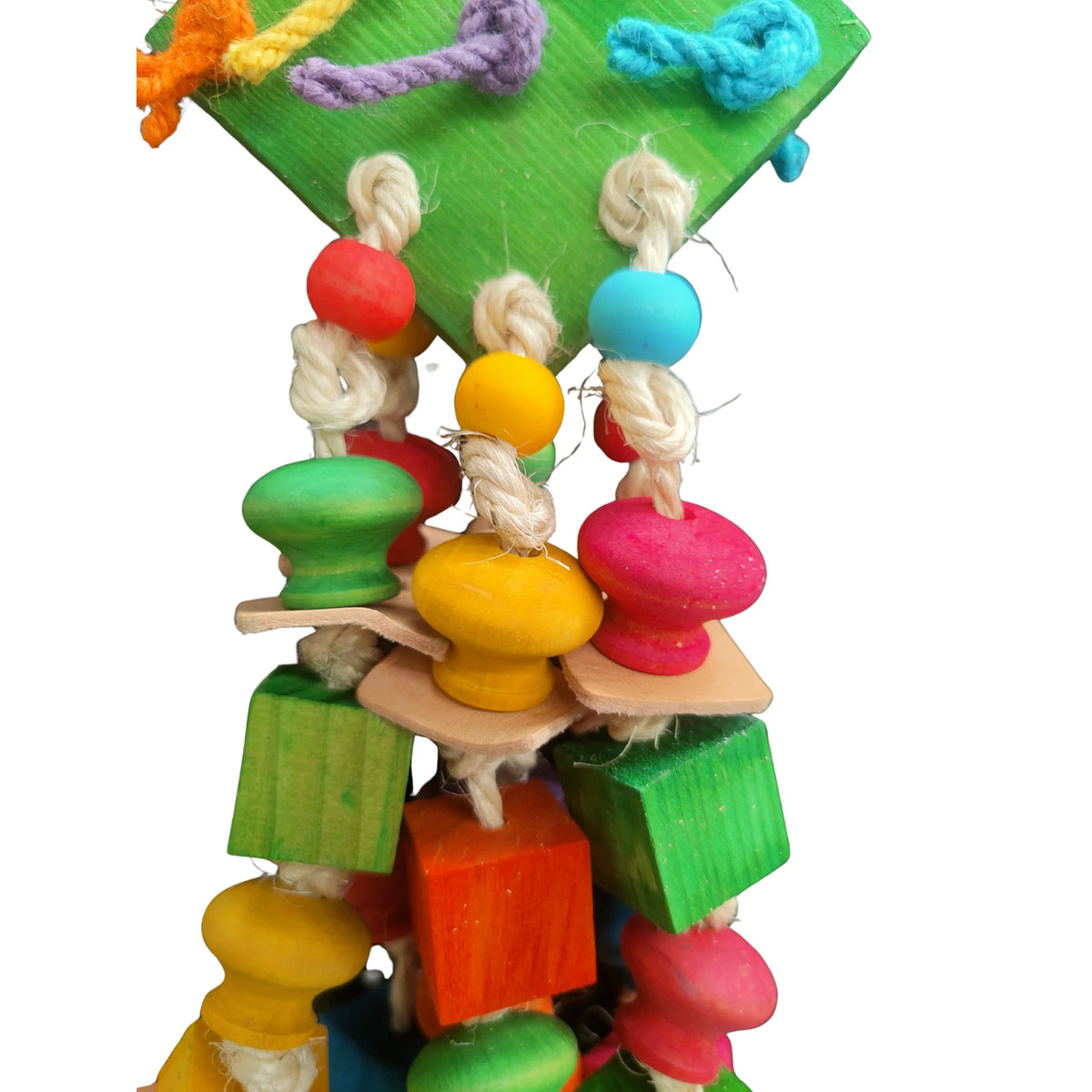 Wood Diamond Dangles Bird Toy
