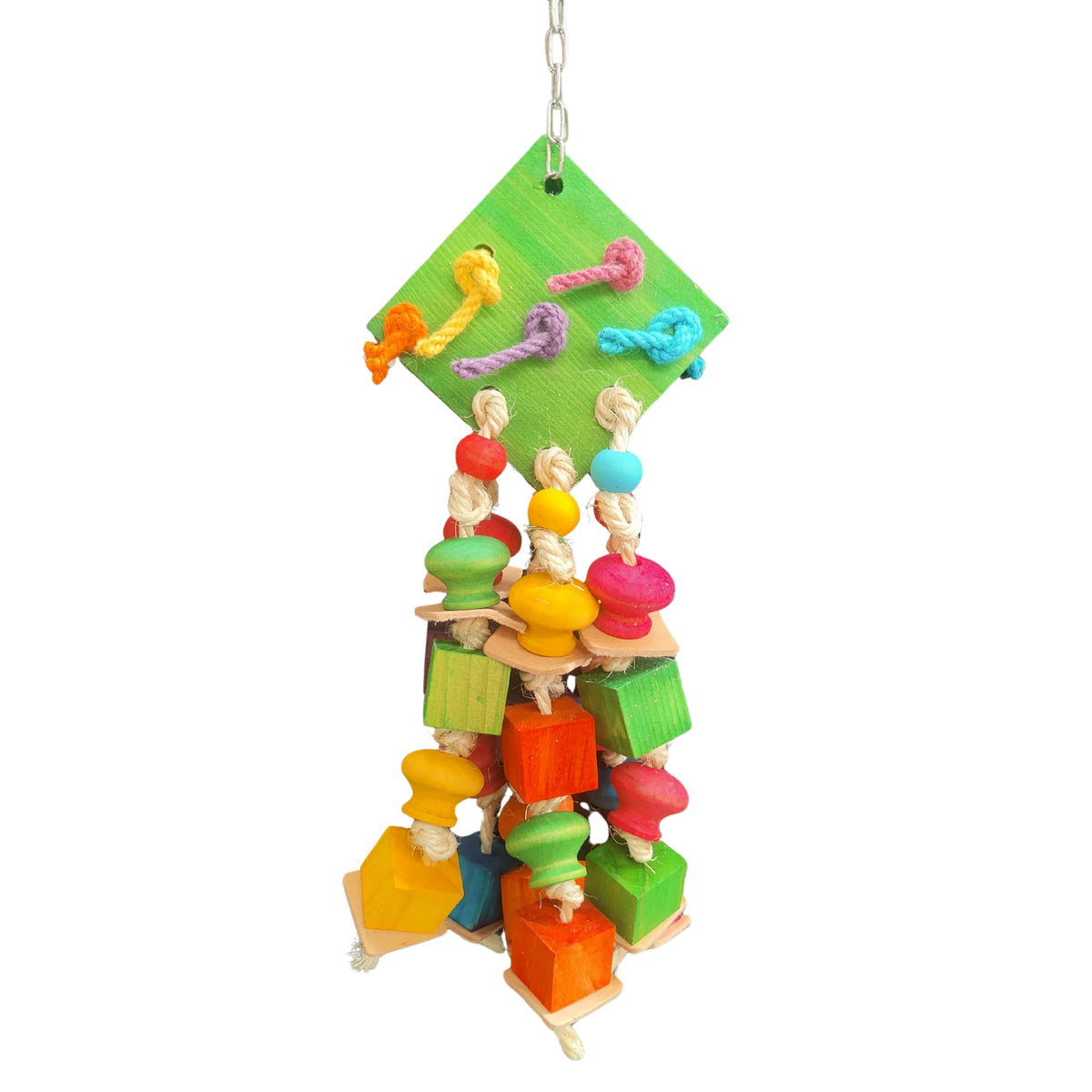 Wood Diamond Dangles Bird Toy