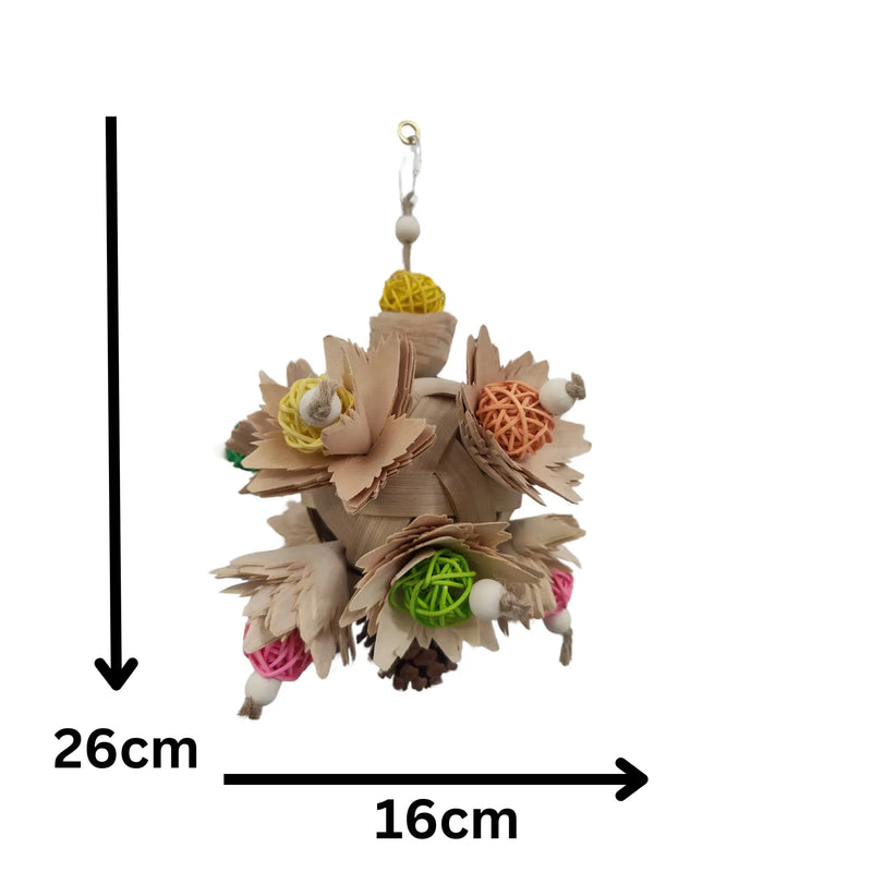 Wood Flower Ball Bird Toy
