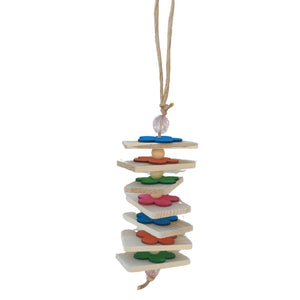 Wood Flower Stack Bird Toy