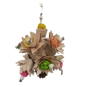 Wood Flower Ball Bird Toy