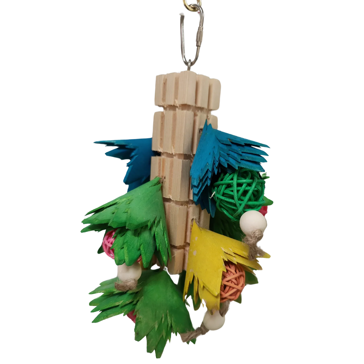 Wood Flowers Bird Toy