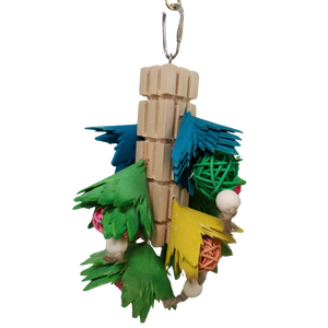 Wood Flowers Bird Toy