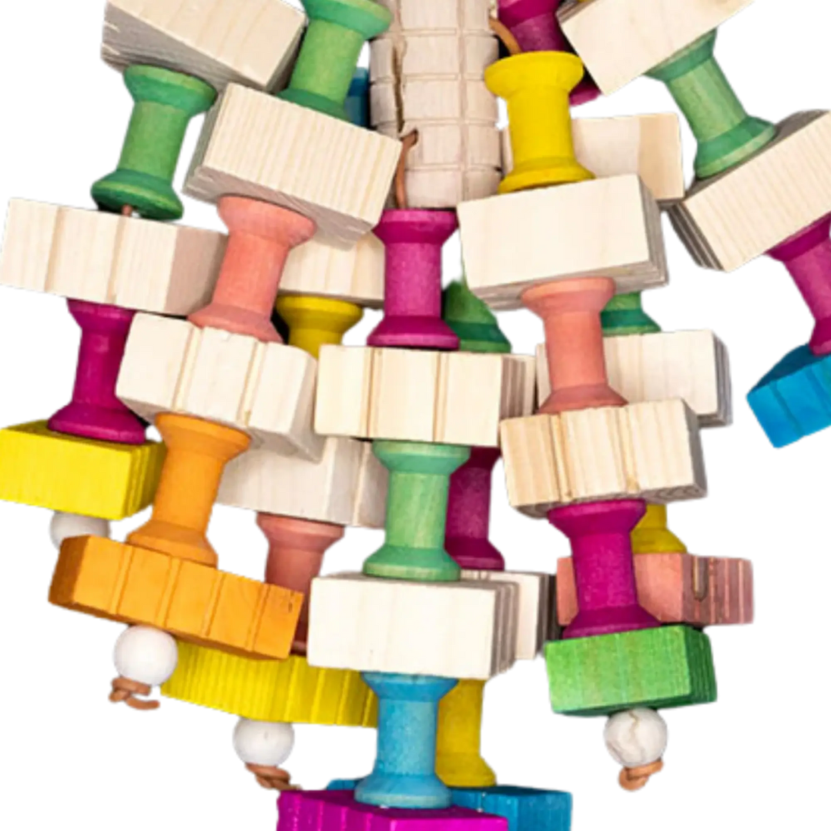 Wood Spindle Bird Toy