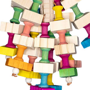 Wood Spindle Bird Toy