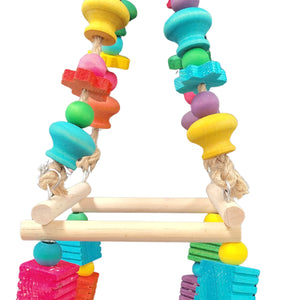 Wood Square Swing Bird Toy