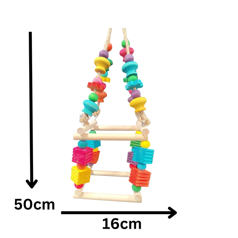 Wood Square Swing Bird Toy