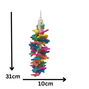 Wooden Stars Bird Toy