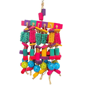 Wood Lufa and Balls Bird Toy