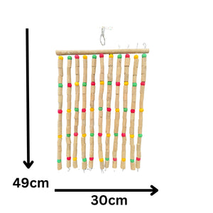 Wood Curtain Bird Toy