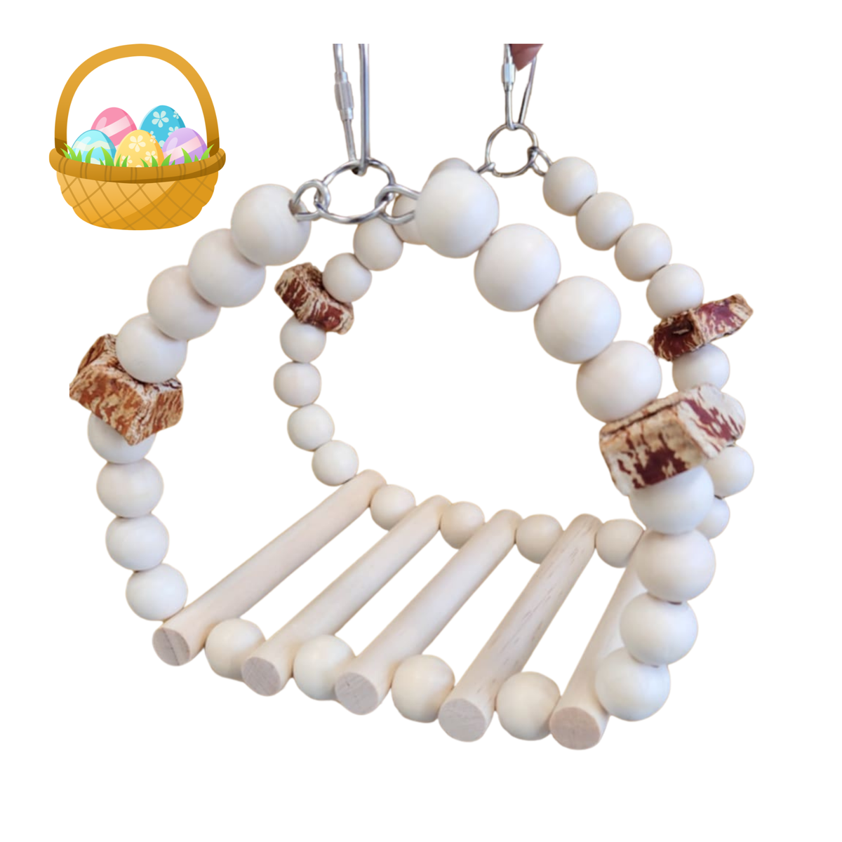 Wood Bridge Swing Bird Toy