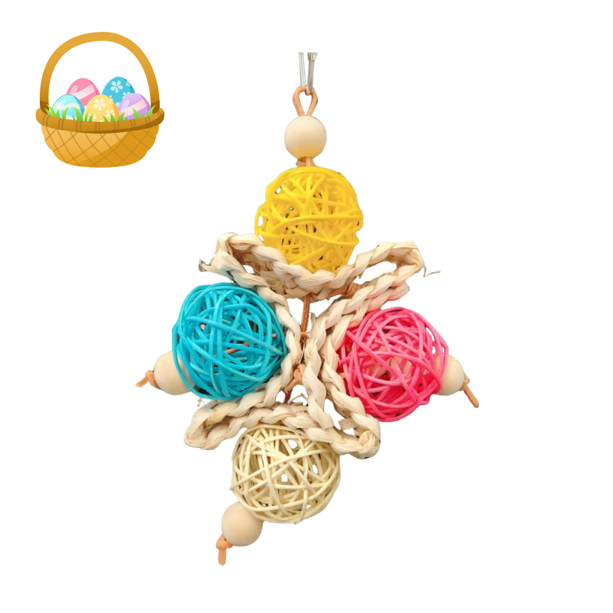 Four Cane Balls bird Toy